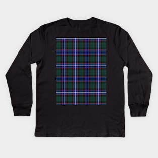 Guthrie Modern Plaid Tartan Scottish Kids Long Sleeve T-Shirt